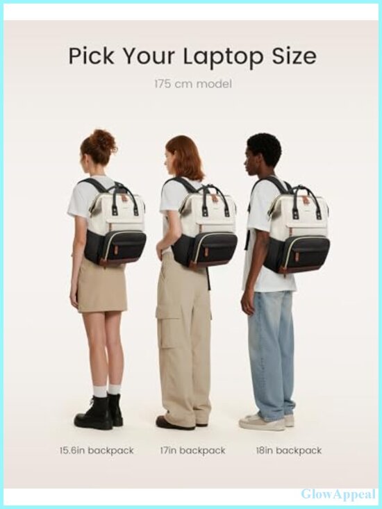 Laptop Backpack for Women 15.6-Inch Water-Resistant Nurse Bag College Bookbag main image 4